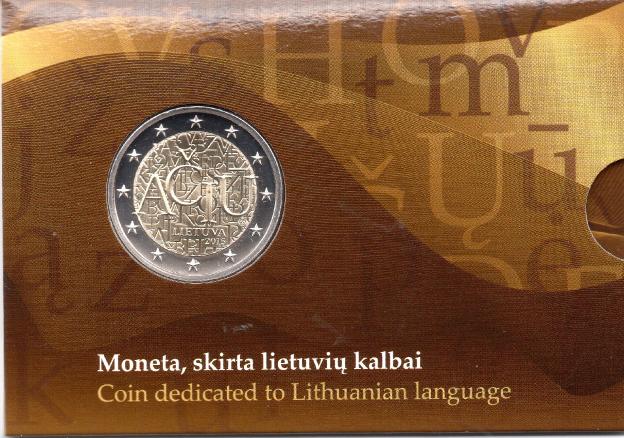 2 Euro Commemorative of Lithuania 2015 BU - Lithuanian Language