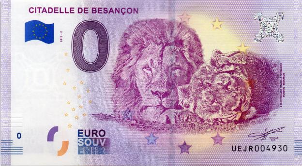 Euro Souvenir Note 2018 - Citadelle de Besançon