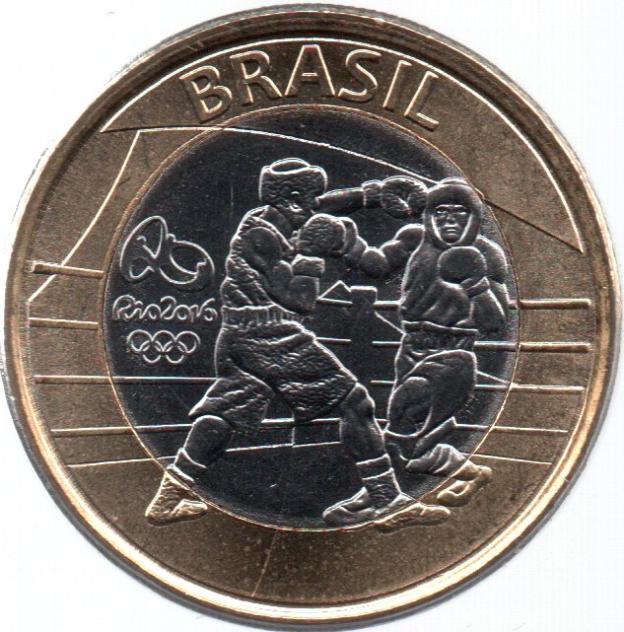 1 Real Commemorative of Brazil 2016 - Boxing