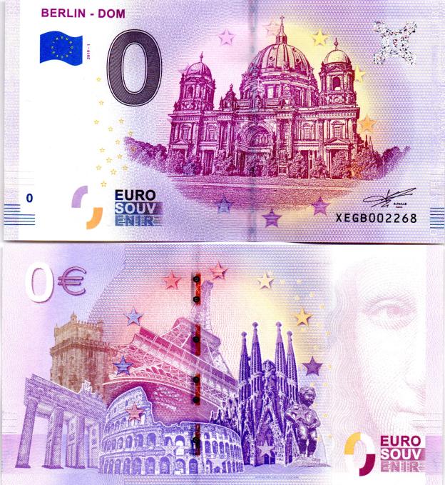 Euro Souvenir Note 2019 XEGB - Berlin - Dom