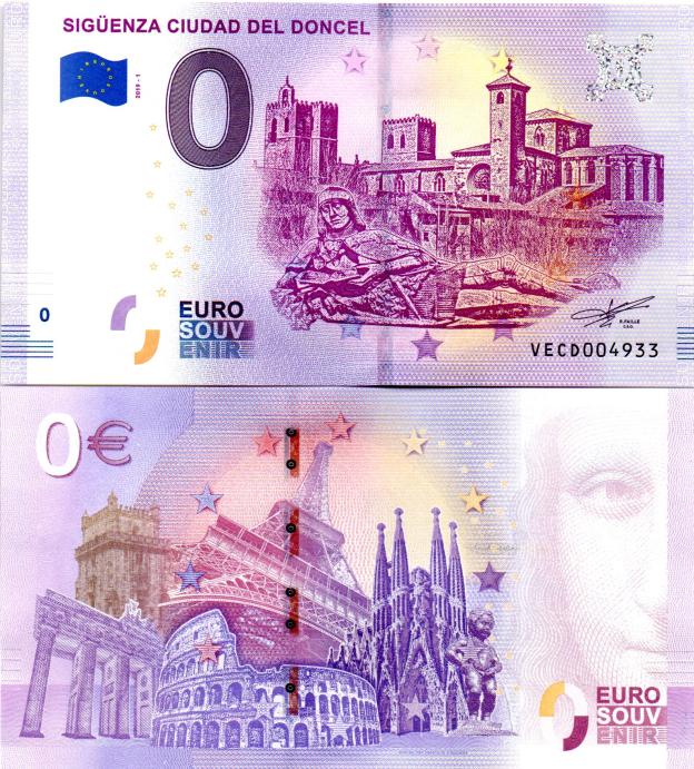 Euro Souvenir Note 2019 VECD - Sigüenza Ciudad Del Doncel