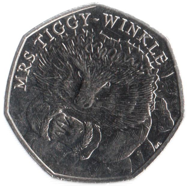 50 Pence Commemorative United Kingdom 2016 - Mrs. Tiggy-Wingle
