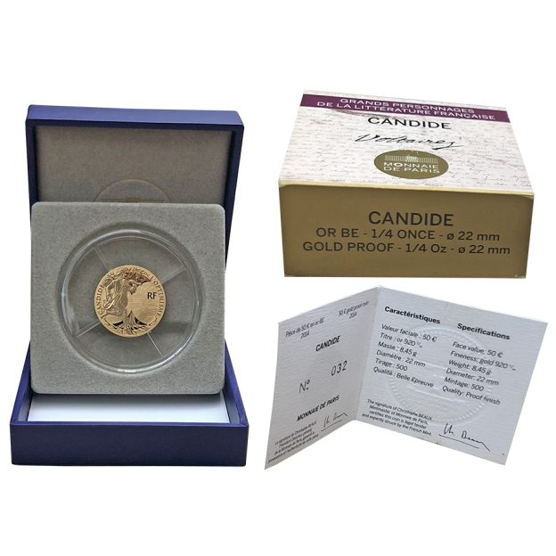 50 Euro France 2014 Gold Proof - Candide