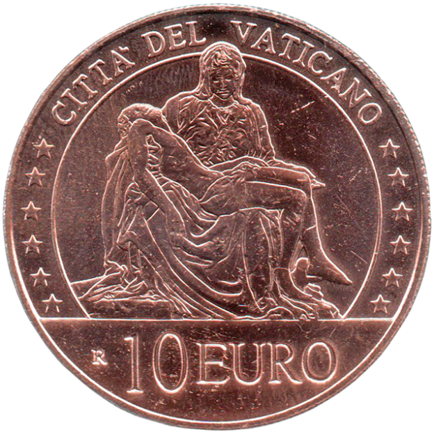 10 Euro Vatican 2020 Copper UNC - Pietà
