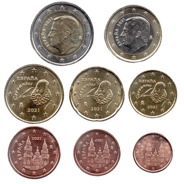Coin Set Euro Uncirculated UNC - Spain 2021