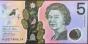 Banknote Australia, $5 Dollar, 2016, Polymer, Queen Elizabeth II, P-62, UNC