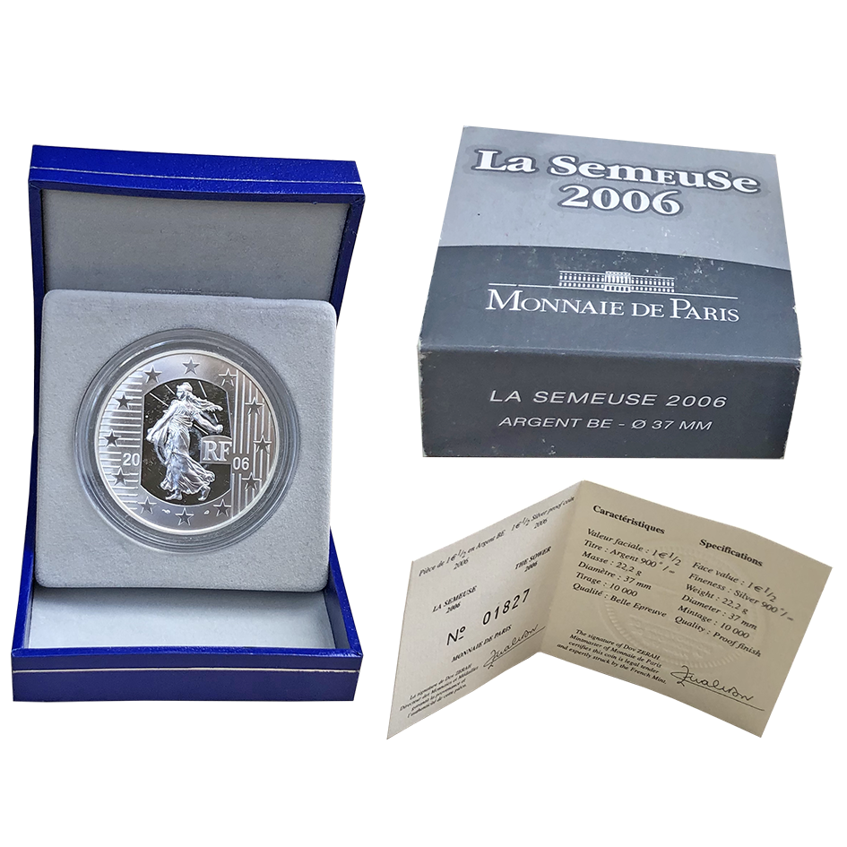 1,5 Euro France 2006 Silver Proof - Sower