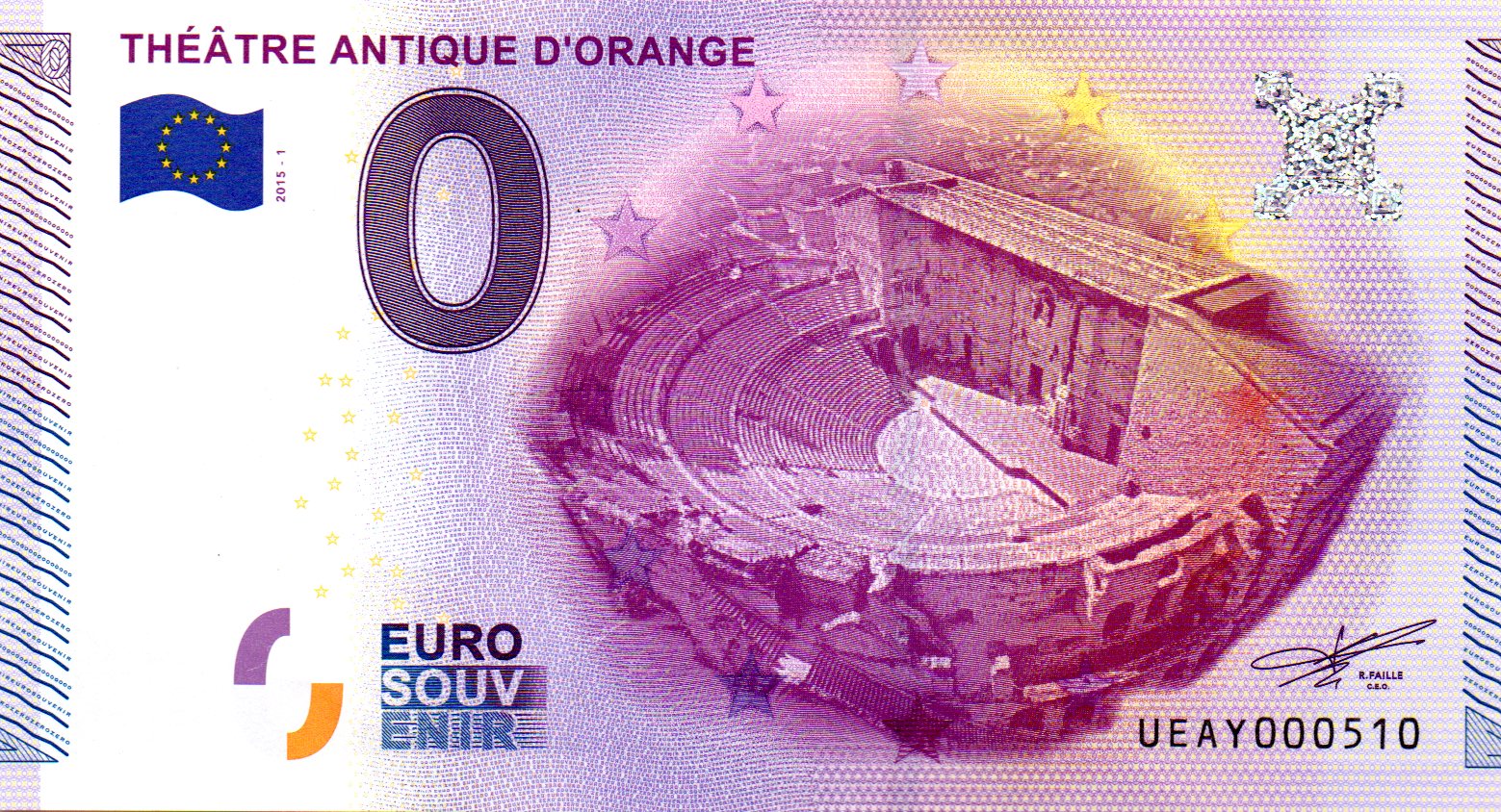 84 GORDES Le village des bories 2015 Billet Euro Souvenir 