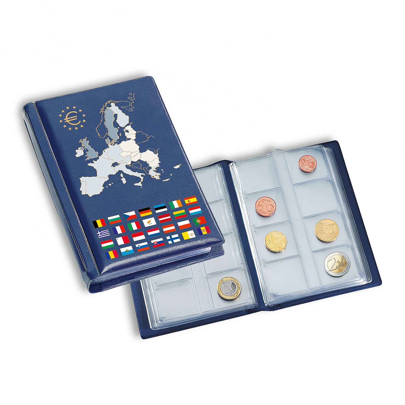 VISTA album numismatique euros volumes 1 et 2 des anciens et des nouveaux  paysavec étui online