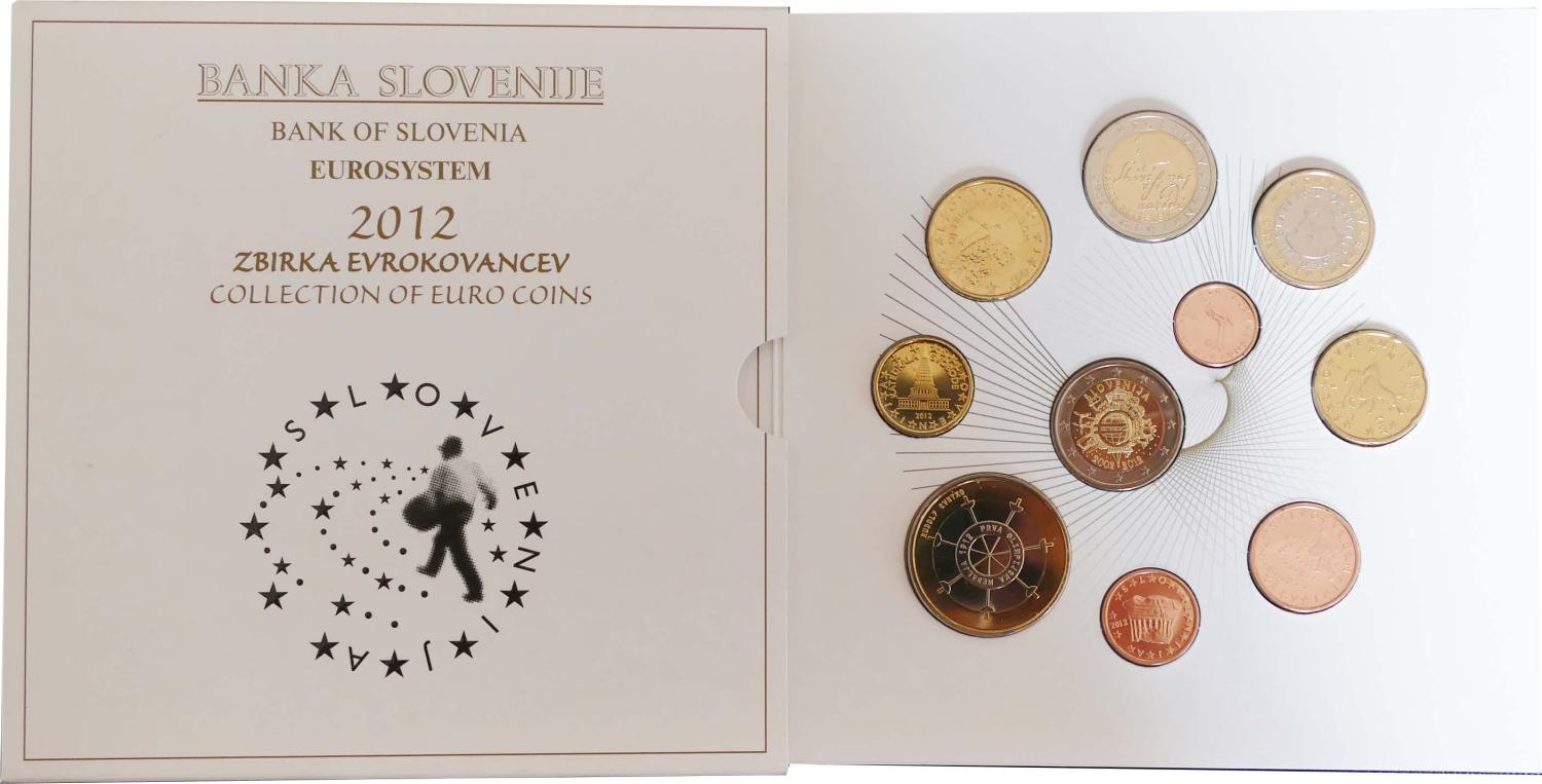 Euro Coin Set Brilliant Uncirculated (BU) - Slovenia 2012