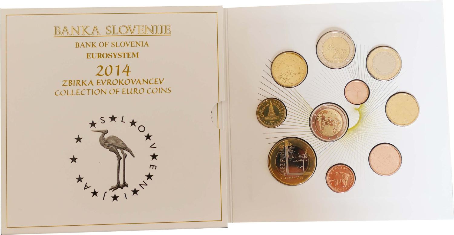 Euro Coin Set Brilliant Uncirculated (BU) - Slovenia 2014