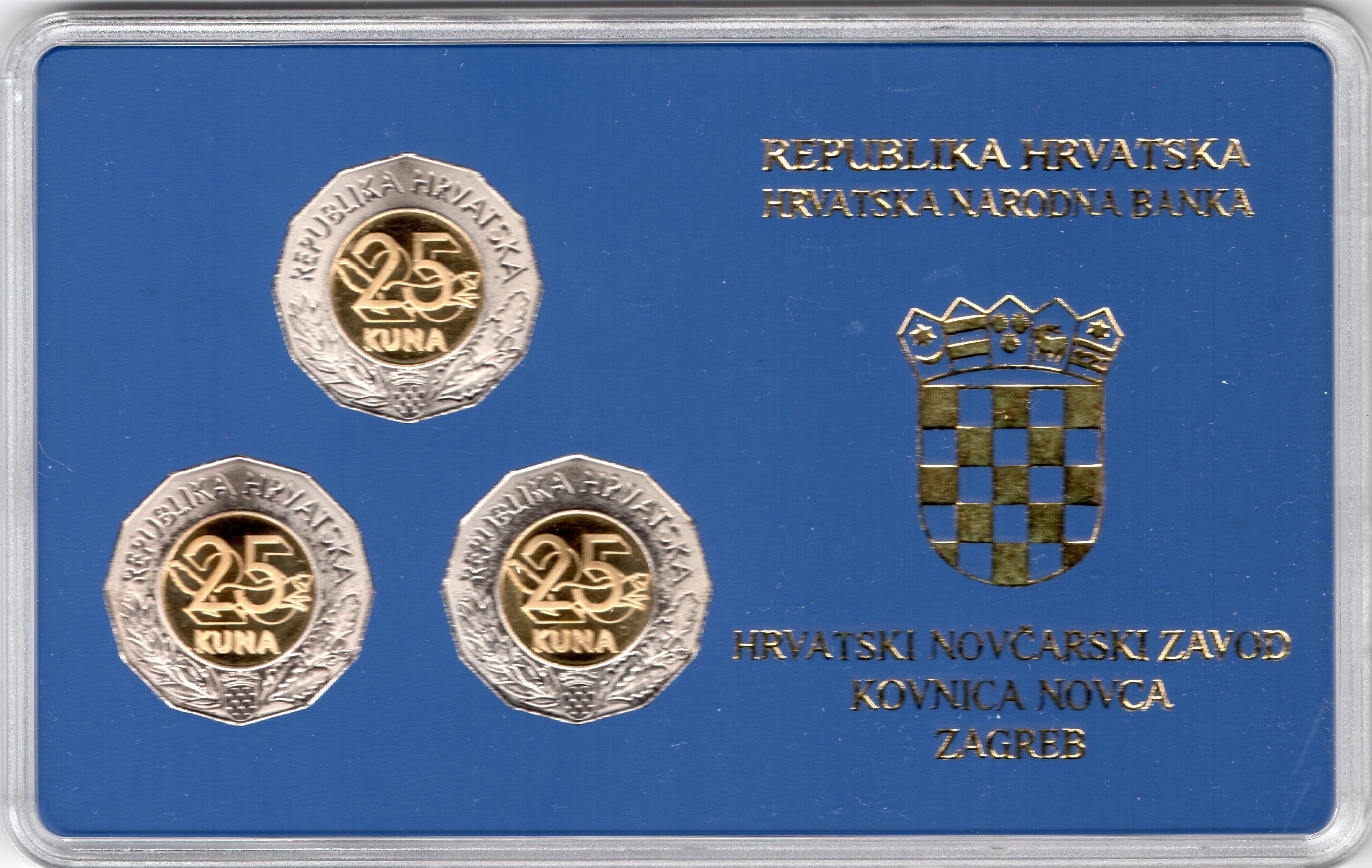 Gedenkmünzensatz von Kroatien 2002/2004/2010