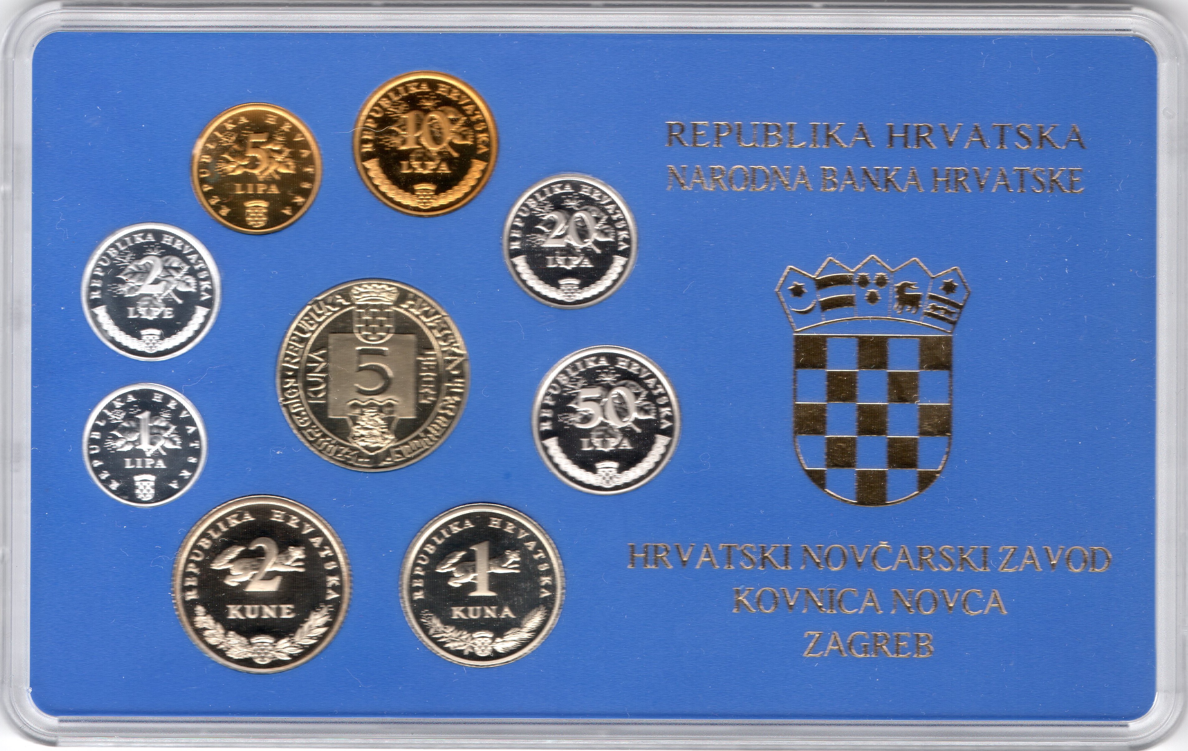 Gedenkmünzensatz von Kroatien 1994/1995/1996