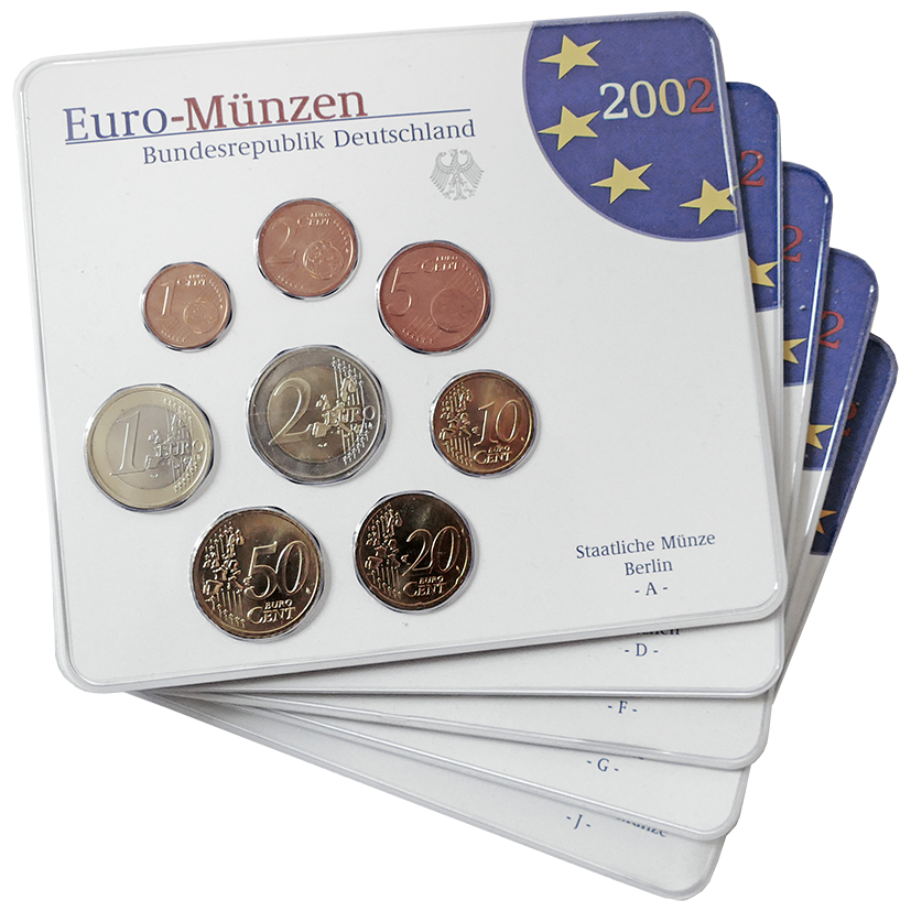 Série Euro Brillant Universel (BU) - Allemagne 2002 (A-J)