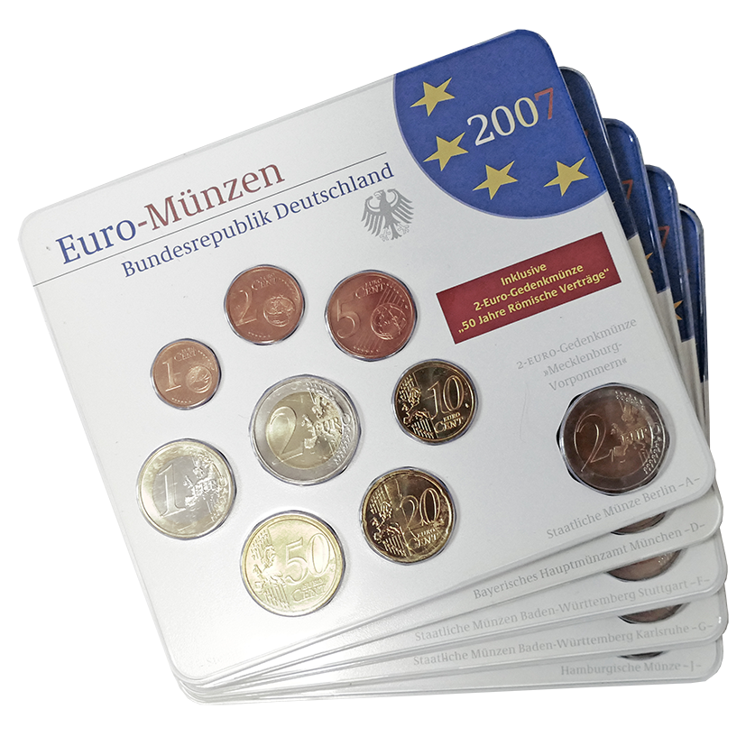 Série Euro Brillant Universel (BU) - Allemagne 2007 (A-J)