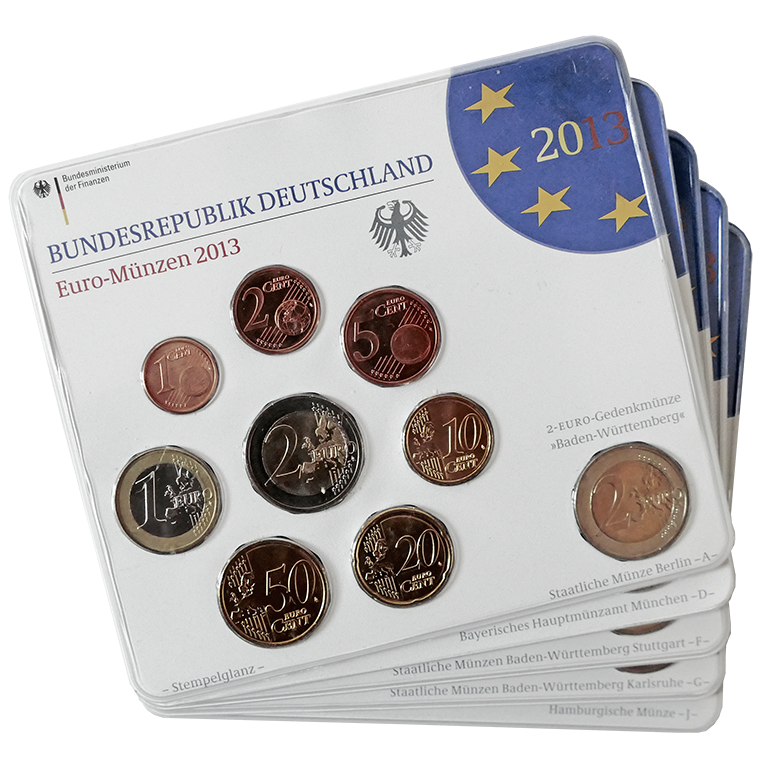 Série Euro Brillant Universel (BU) - Allemagne 2013 (A-J)