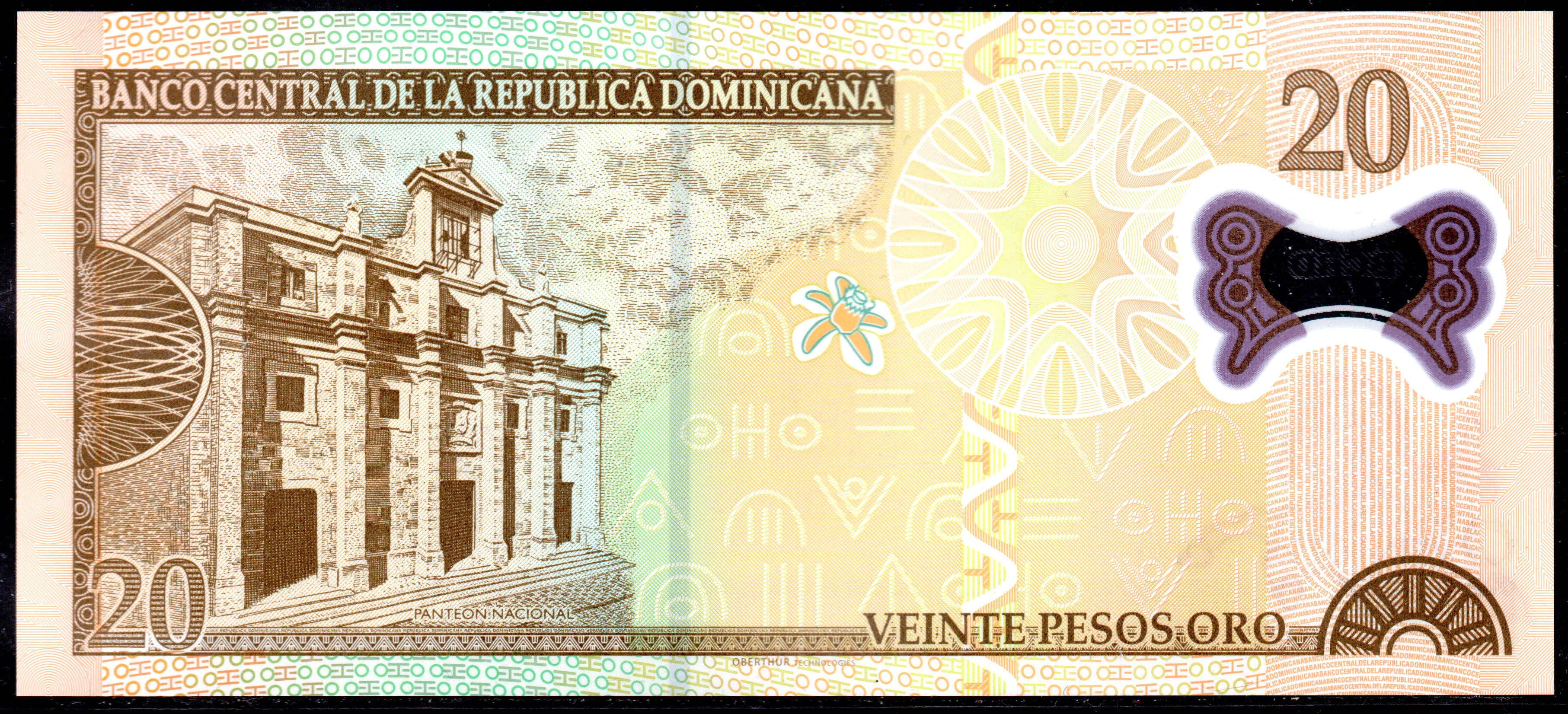 Billet République Dominicaine  $ 20 Pesos, 2009, P-182, Polymère, UNC / NEUF