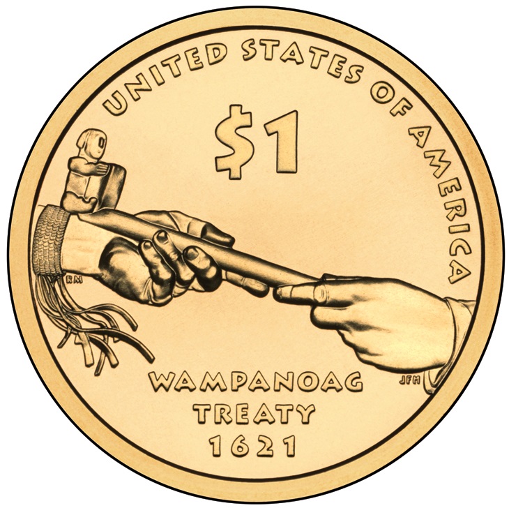 1 Dollar Commémorative des Etats-Unis 2011 - Traité des Wampanoags1621