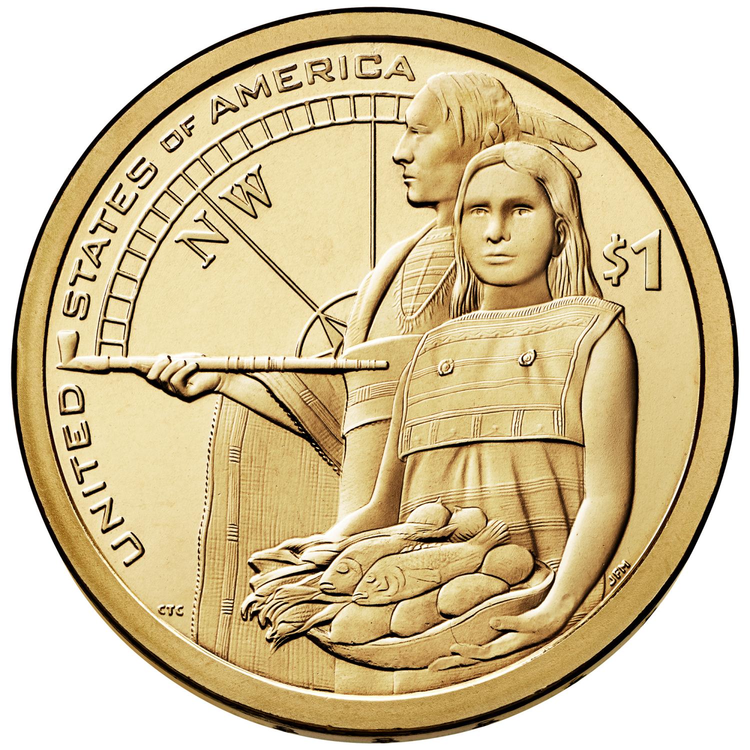 1 Dollar Commémorative des Etats-Unis 2014 - Hospitalité Amérindienne