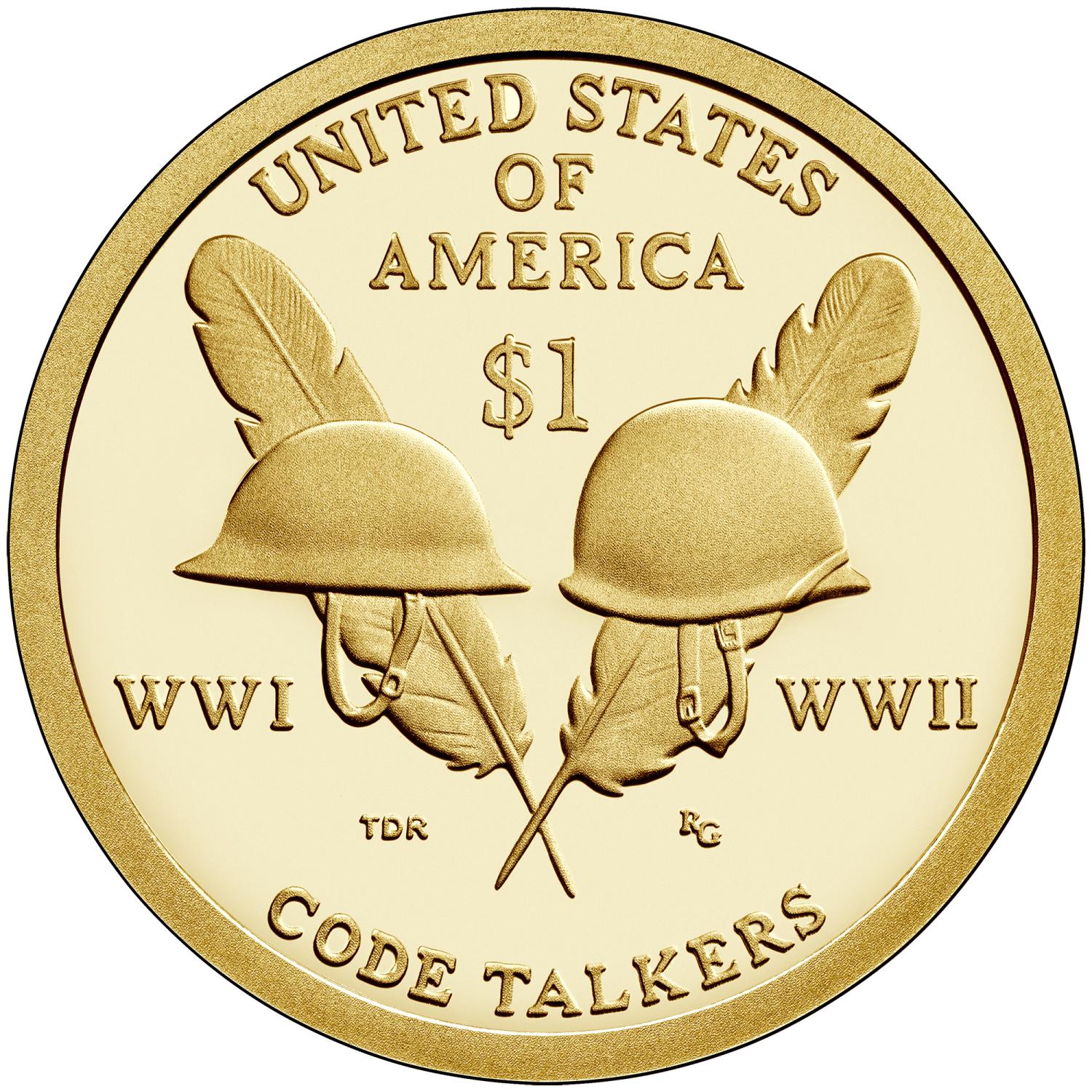 1 Dollar Commémorative des Etats-Unis 2016 - Code Talkers des Guerres Mondiales