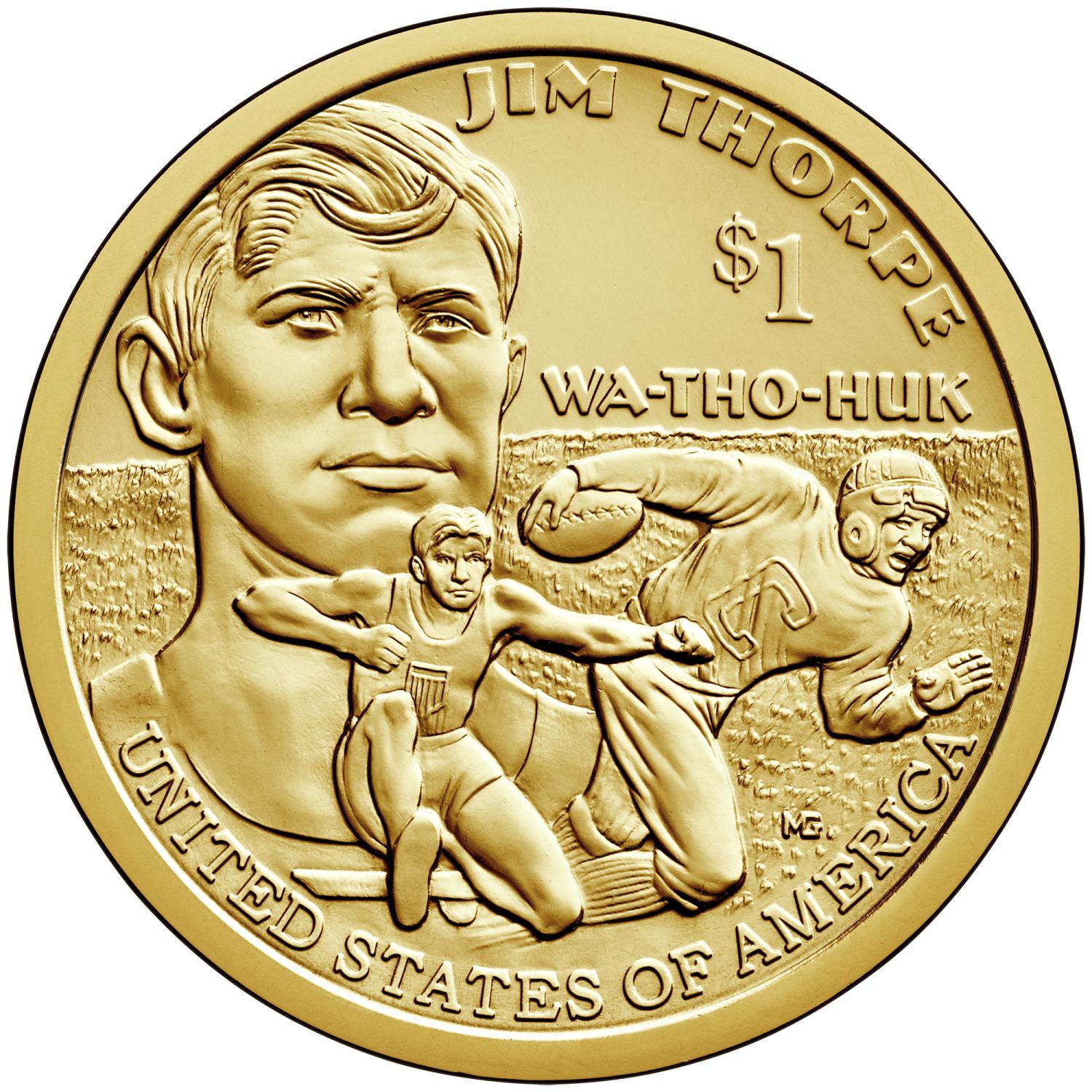 1 Dollar Commémorative des Etats-Unis 2018 - Jim Thorpe