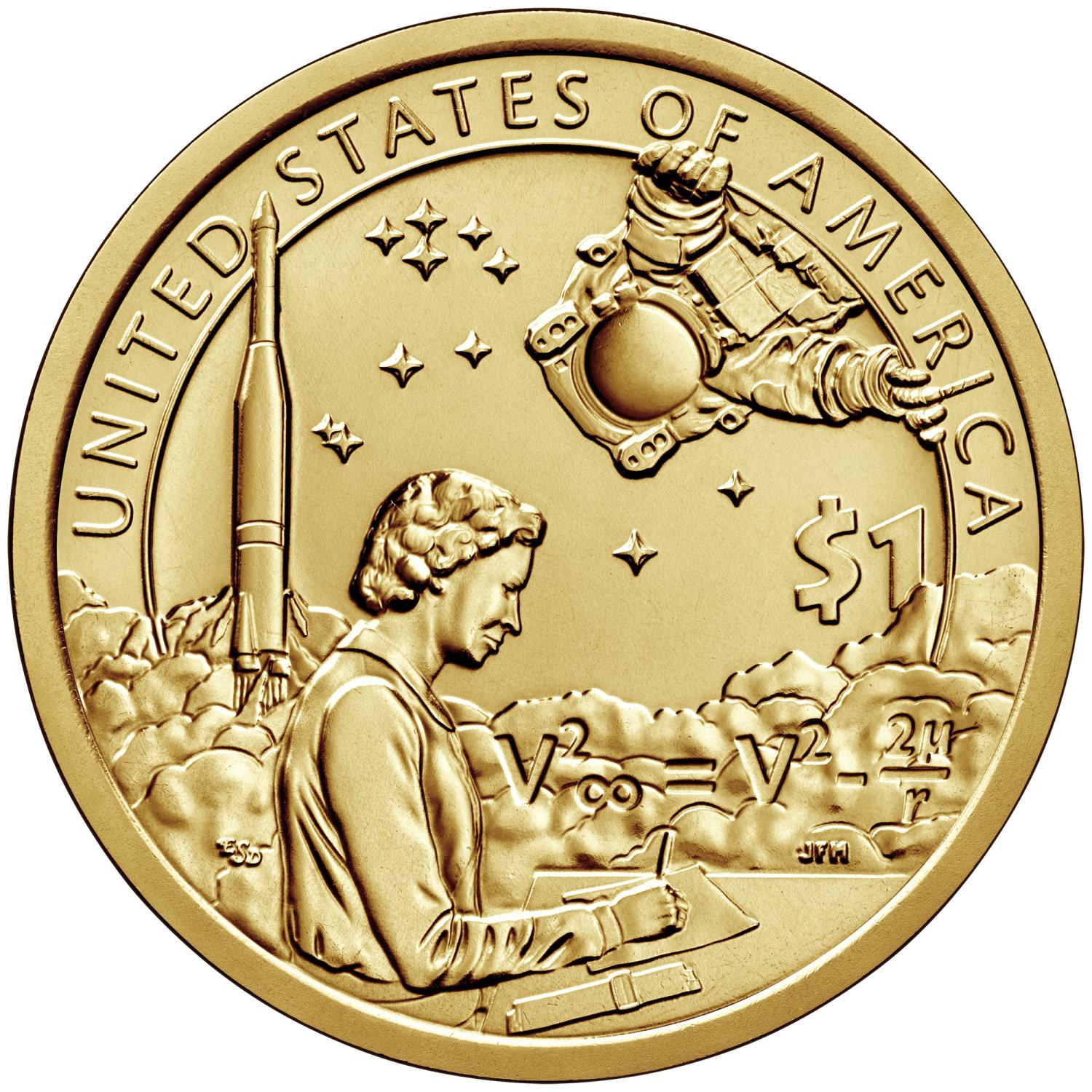 1 Dollar Commémorative des Etats-Unis 2019 - Programme Spatial Américain