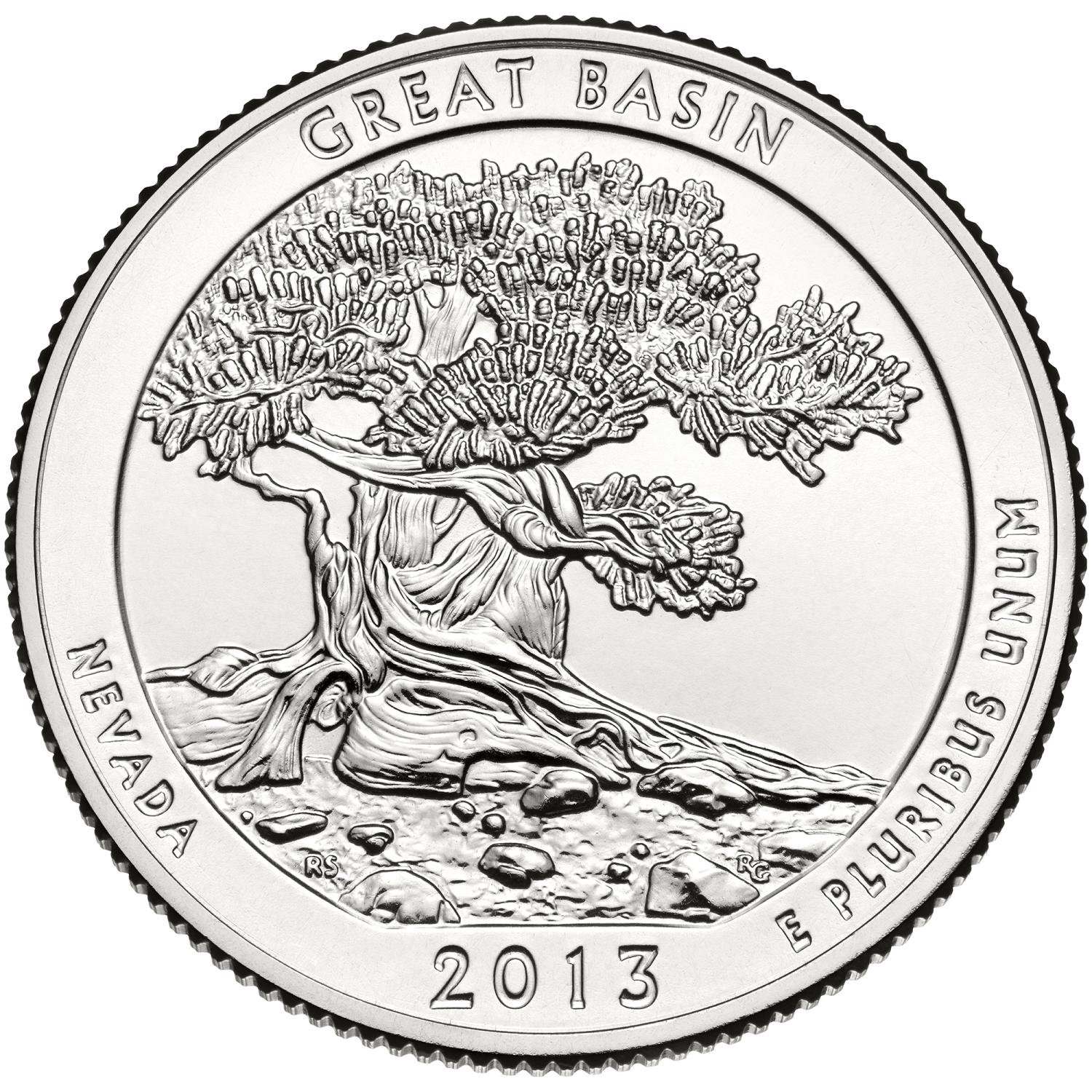 Quarter Dollar Commémorative des Etats-Unis 2013 - Great Basin National Park