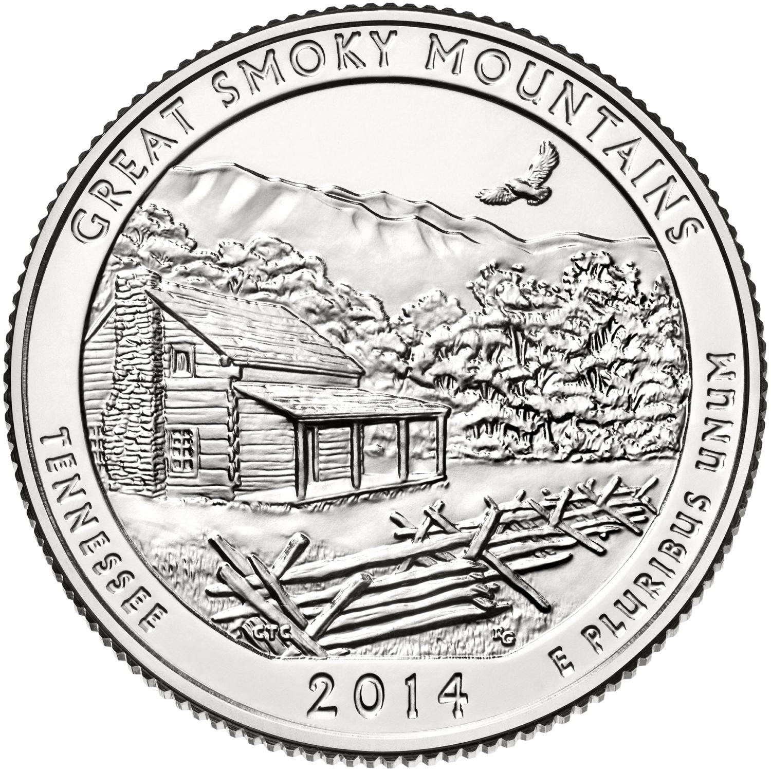 Quarter Dollar Commémorative des Etats-Unis 2014 - Great Smoky Mountains Park