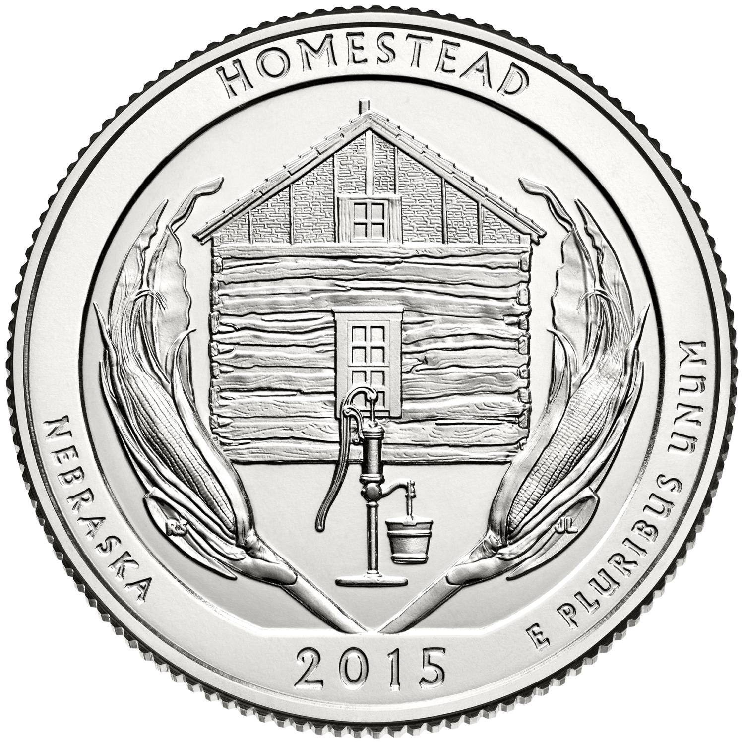 Quarter Dollar Commémorative des Etats-Unis 2015 - Homestead National Monument