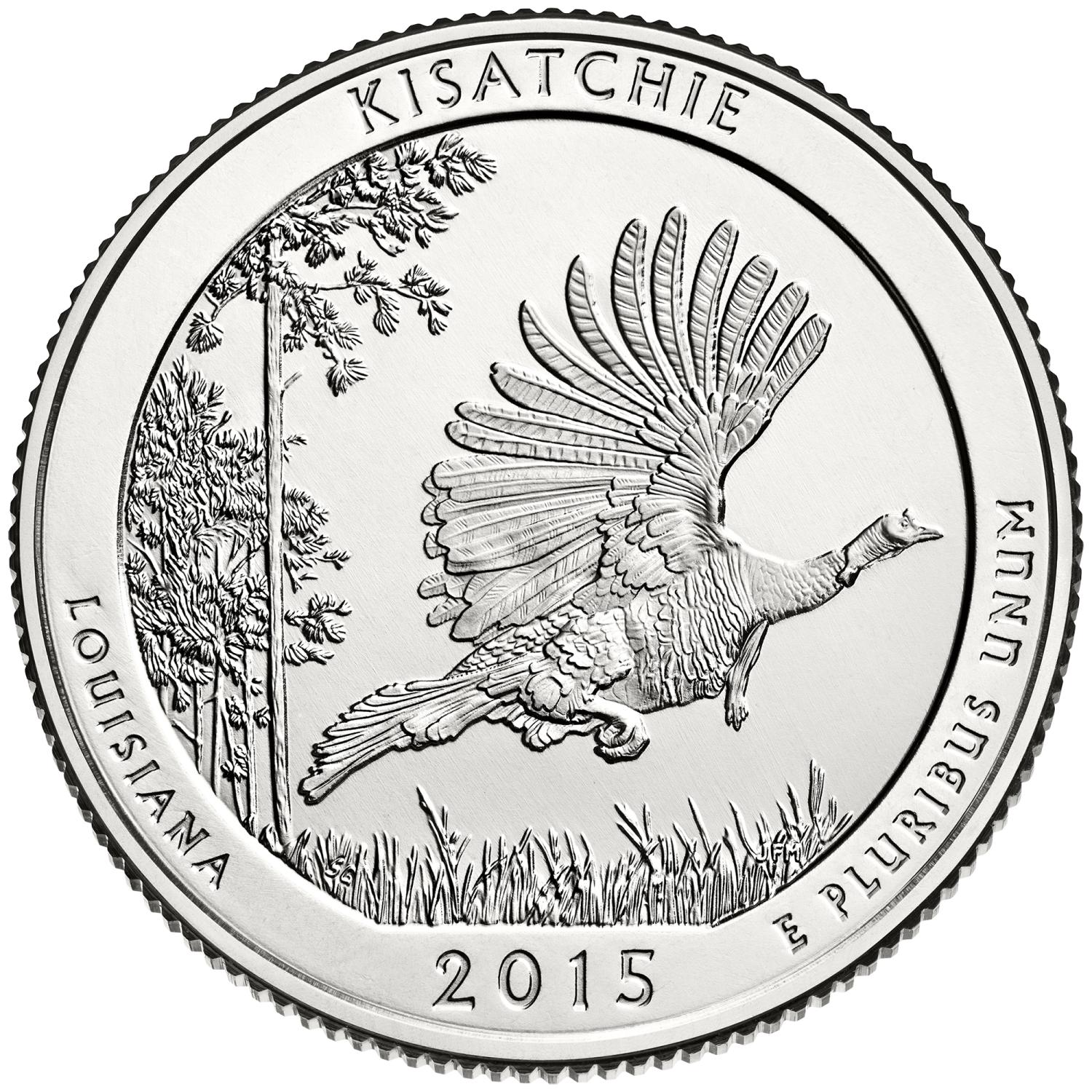 Quarter Dollar Commémorative des Etats-Unis 2015 - Kisatchie National Forest