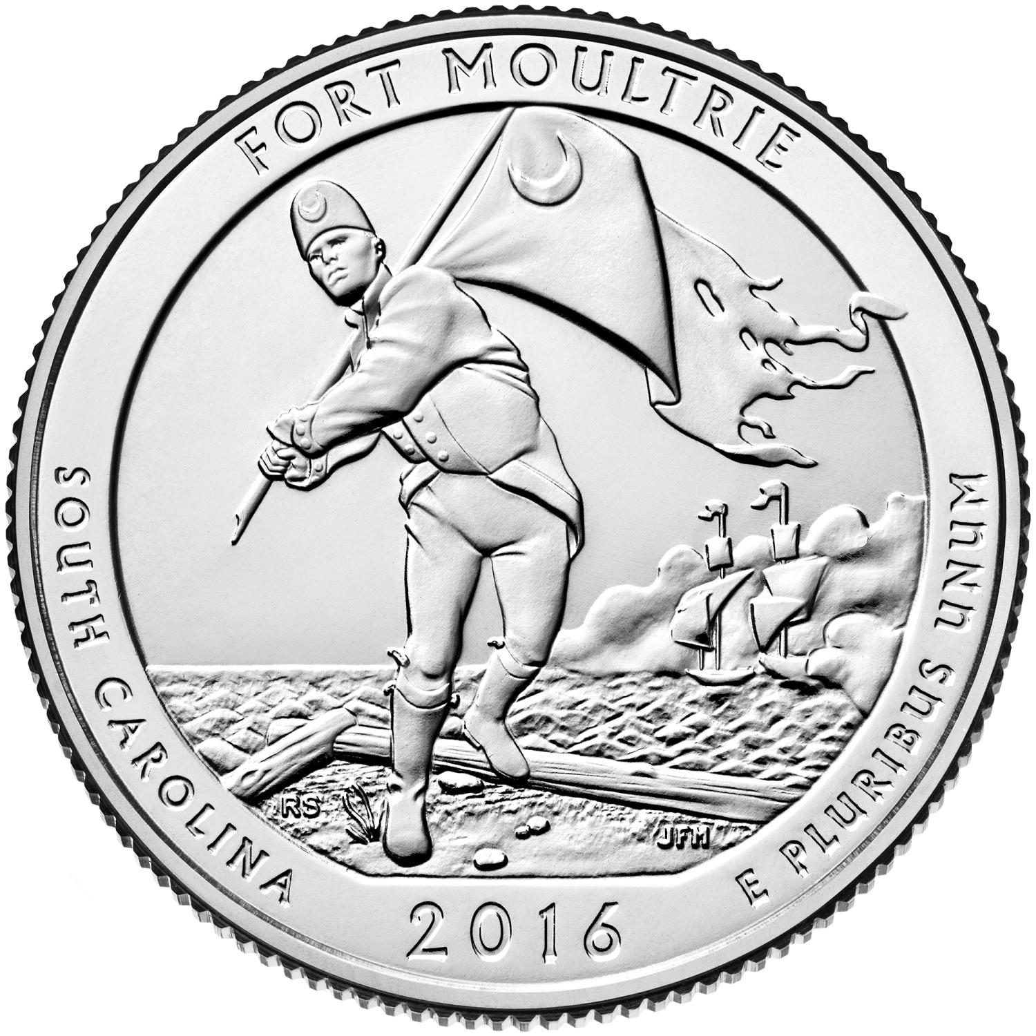 Quarter Dollar Commémorative des Etats-Unis 2016 - Fort Moultrie Monument