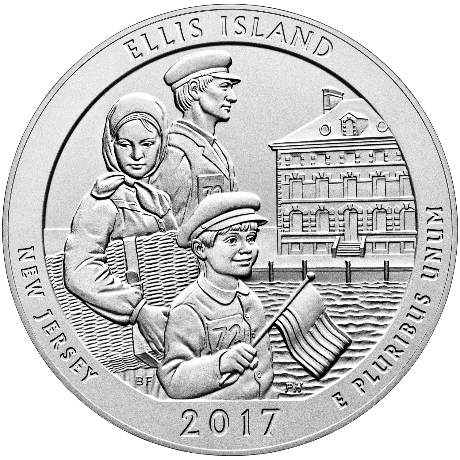Quarter Dollar Commémorative des Etats-Unis 2017 - Ellis Island