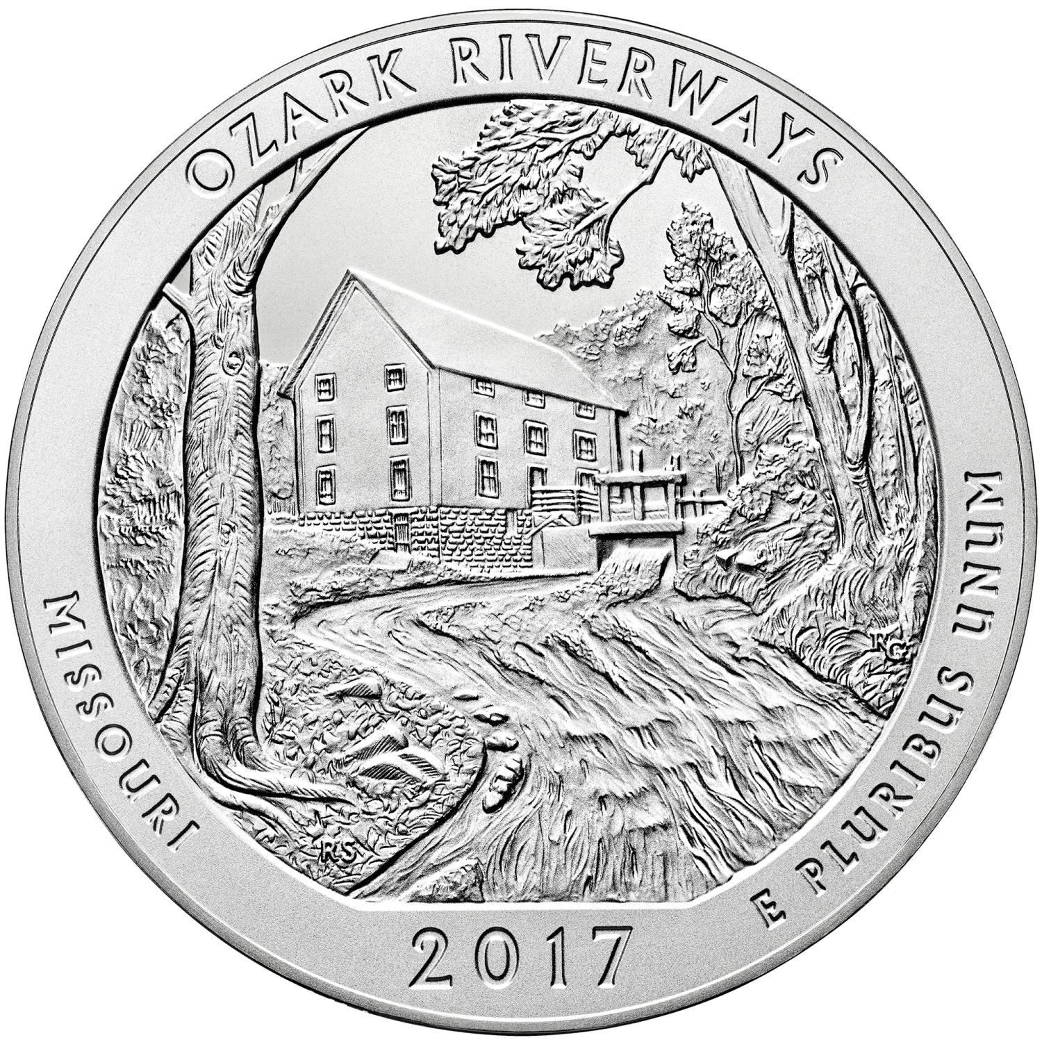 Quarter Dollar Commémorative des Etats-Unis 2017 - Ozark National Scenic Riverways