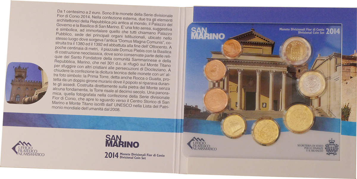 Euro Kursmünzensatz Stempelglanz San Marino