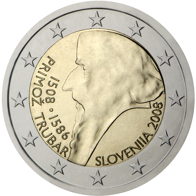 2 Euro Commemorative of Slovenia 2008 Proof - Primož Trubar