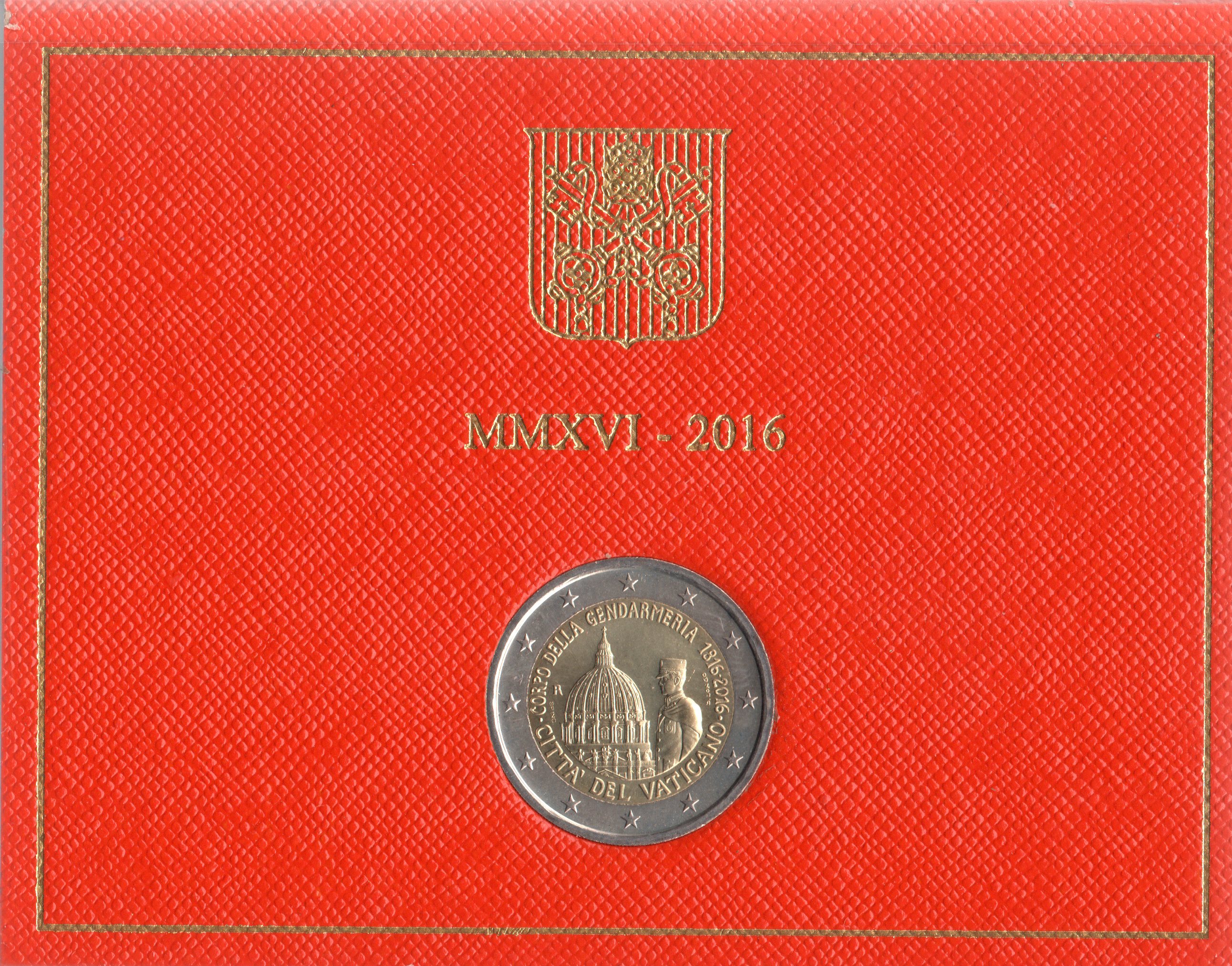 2 Euro Commémorative de Vatican 2016 - Corps de Gendarmerie