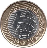 1 Real Gedenkmünze von Brasilien 2015 - Brasilianischen Zentralbank