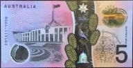 Banknoten  Australien, $5 Dollar, 2016, Polymer, Königin Elizabeth II, P-62, UNC