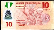 Billet Nigeria  ₦ 10 Naira, 2009, Polymère, P-39,  UNC / NEUF