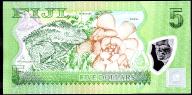 Billet Fidji   $ 5 Dollars, 2012, Polymère, P-115R, "Replacement Note" UNC / NEUF