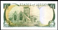 Banknote of Jersey 1 Pound,  2000,  Queen Elizabeth II, P-26, UNC