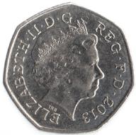 50 Pence Gedenkmünze Vereinigtes Königreich 2013 - Christopher Ironside