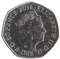 50 Pence Commémorative de Royaume-Uni 2016 - Madame Piquedru la Blanchisseuse