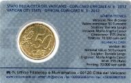 50 Cent Euro de Vatican 2012 Coin Card