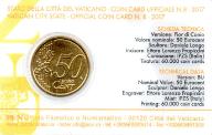 50 Cent Euro Vatikanstadt 2017 Coin Card