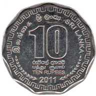 10 Roupie Commémorative de Sri Lanka 2011 - Sambuddhathva Jayanthi