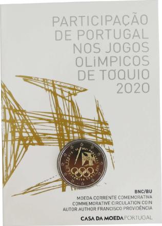 2 Euro Coloured Coin 2021 Portugal Olympic Games Tokyo 2021 Uncirculated  Coin