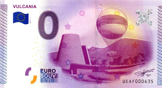 Billet Souvenir 0 Euro 2015 France UEAF - Vulcania