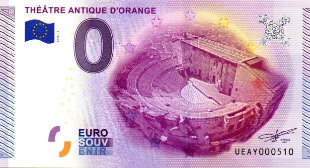 Billet Souvenir 0 Euro 2015 France UEAY - Théâtre Antique d'Orange