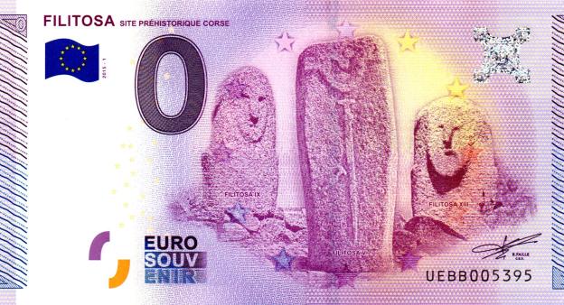 Billet Souvenir 0 Euro 2015 France UEBB - Filitosa